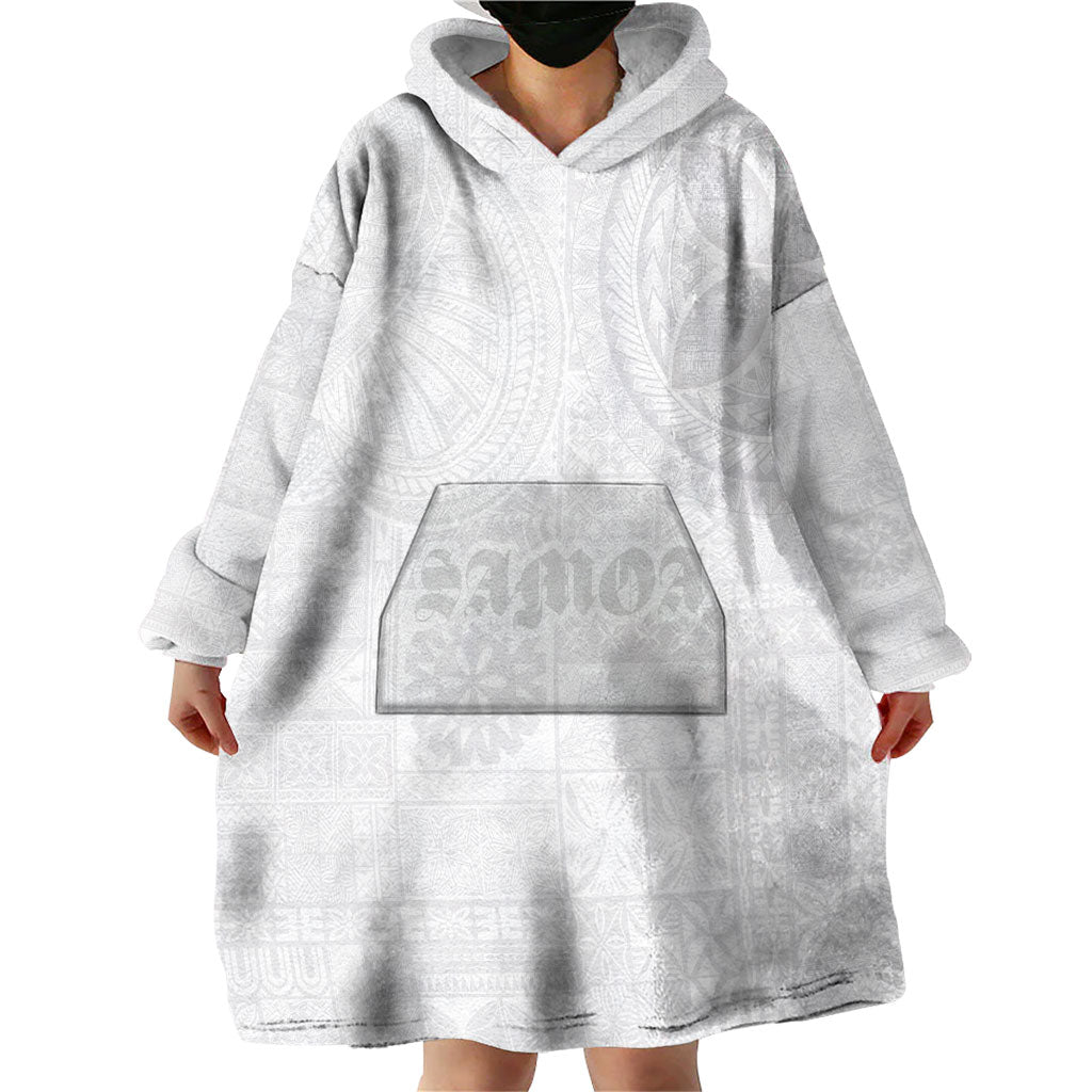 Samoa Lotu Tamaiti Wearable Blanket Hoodie Tribal Tatau with Siapo Pattern LT03 - Polynesian Pride