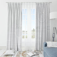 Samoa Lotu Tamaiti Window Curtain Tribal Tatau with Siapo Pattern LT03 - Polynesian Pride