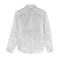 Samoa Lotu Tamaiti Women Casual Shirt Tribal Tatau with Siapo Pattern LT03 - Polynesian Pride