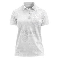 Samoa Lotu Tamaiti Women Polo Shirt Tribal Tatau with Siapo Pattern