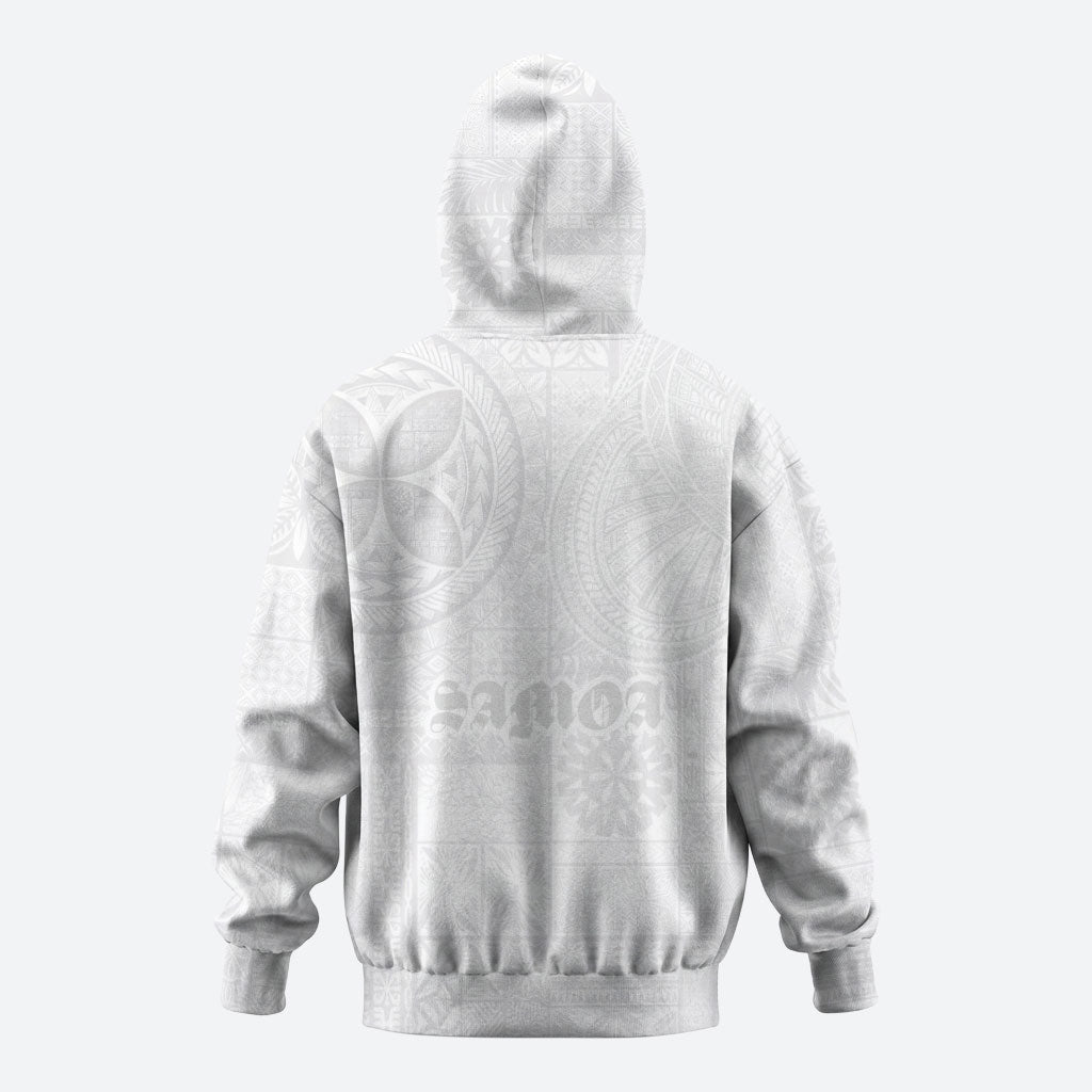 Samoa Lotu Tamaiti Zip Hoodie Tribal Tatau with Siapo Pattern LT03 - Polynesian Pride