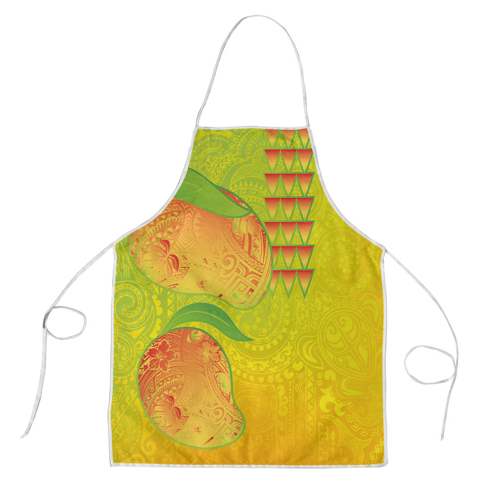 Hawaiian Mango Apron Polynesian Art Pattern and Kakau Tattoo LT03 Yellow - Polynesian Pride