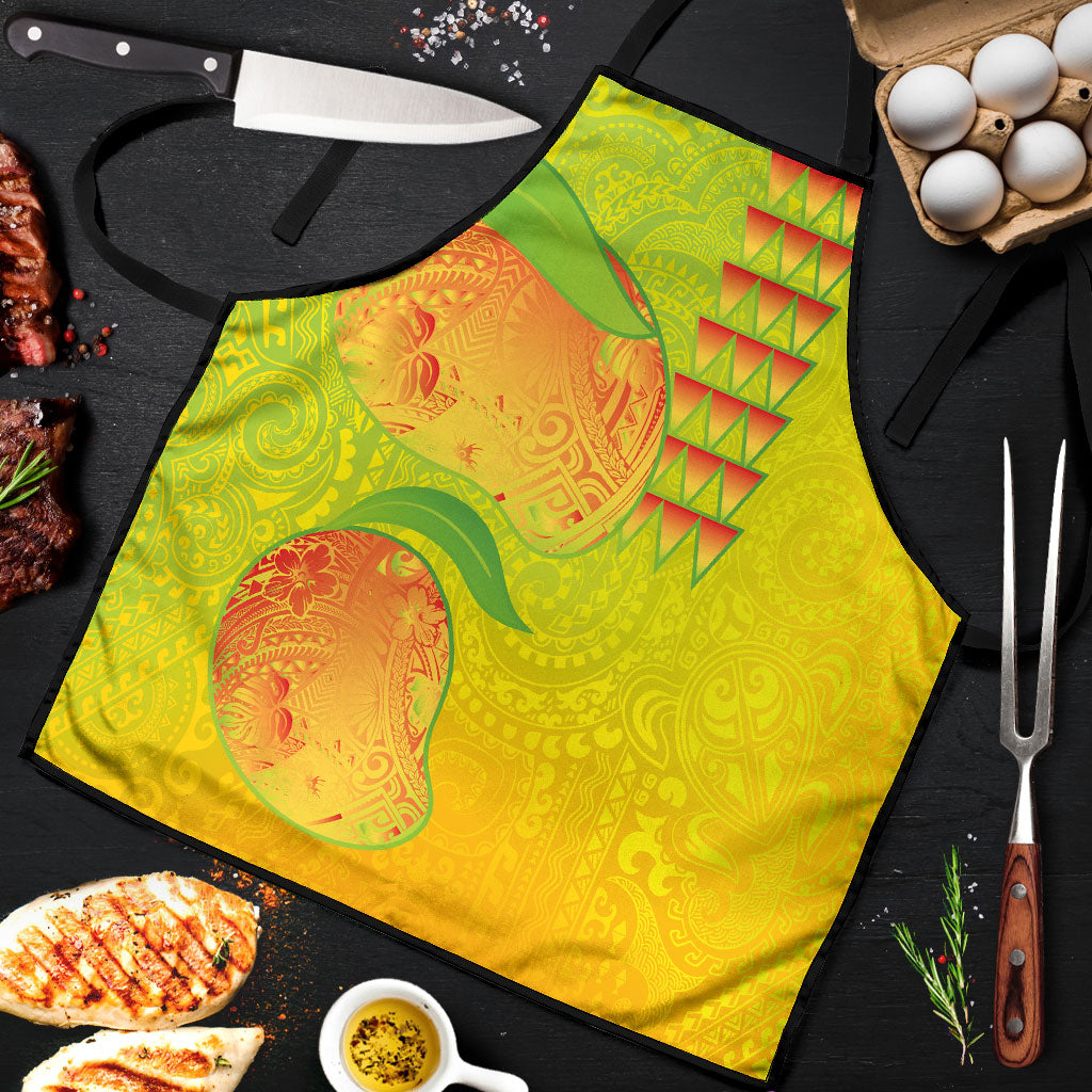 Hawaiian Mango Apron Polynesian Art Pattern and Kakau Tattoo LT03 Yellow - Polynesian Pride