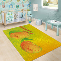 Hawaiian Mango Area Rug Polynesian Art Pattern and Kakau Tattoo LT03 - Polynesian Pride