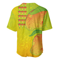 Hawaiian Mango Baseball Jersey Polynesian Art Pattern and Kakau Tattoo LT03 - Polynesian Pride