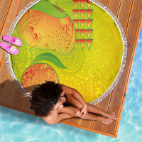 Hawaiian Mango Beach Blanket Polynesian Art Pattern and Kakau Tattoo LT03 - Polynesian Pride