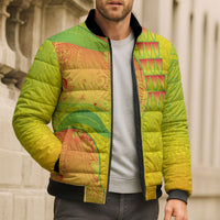 Hawaiian Mango Bomber Puffer Jacket Polynesian Art Pattern and Kakau Tattoo LT03 - Polynesian Pride