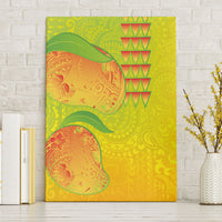 Hawaiian Mango Canvas Wall Art Polynesian Art Pattern and Kakau Tattoo LT03 Without Frame Yellow - Polynesian Pride