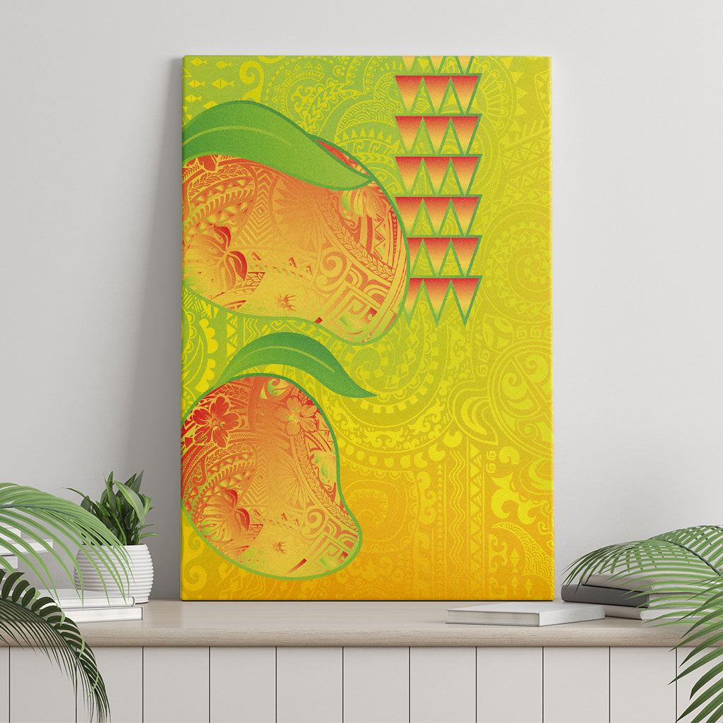 Hawaiian Mango Canvas Wall Art Polynesian Art Pattern and Kakau Tattoo LT03 - Polynesian Pride