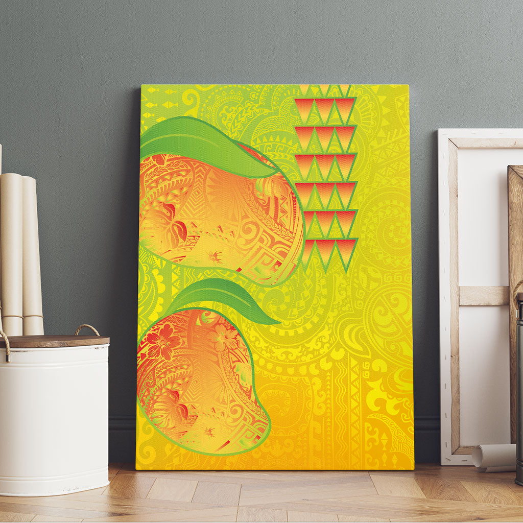 Hawaiian Mango Canvas Wall Art Polynesian Art Pattern and Kakau Tattoo LT03 - Polynesian Pride