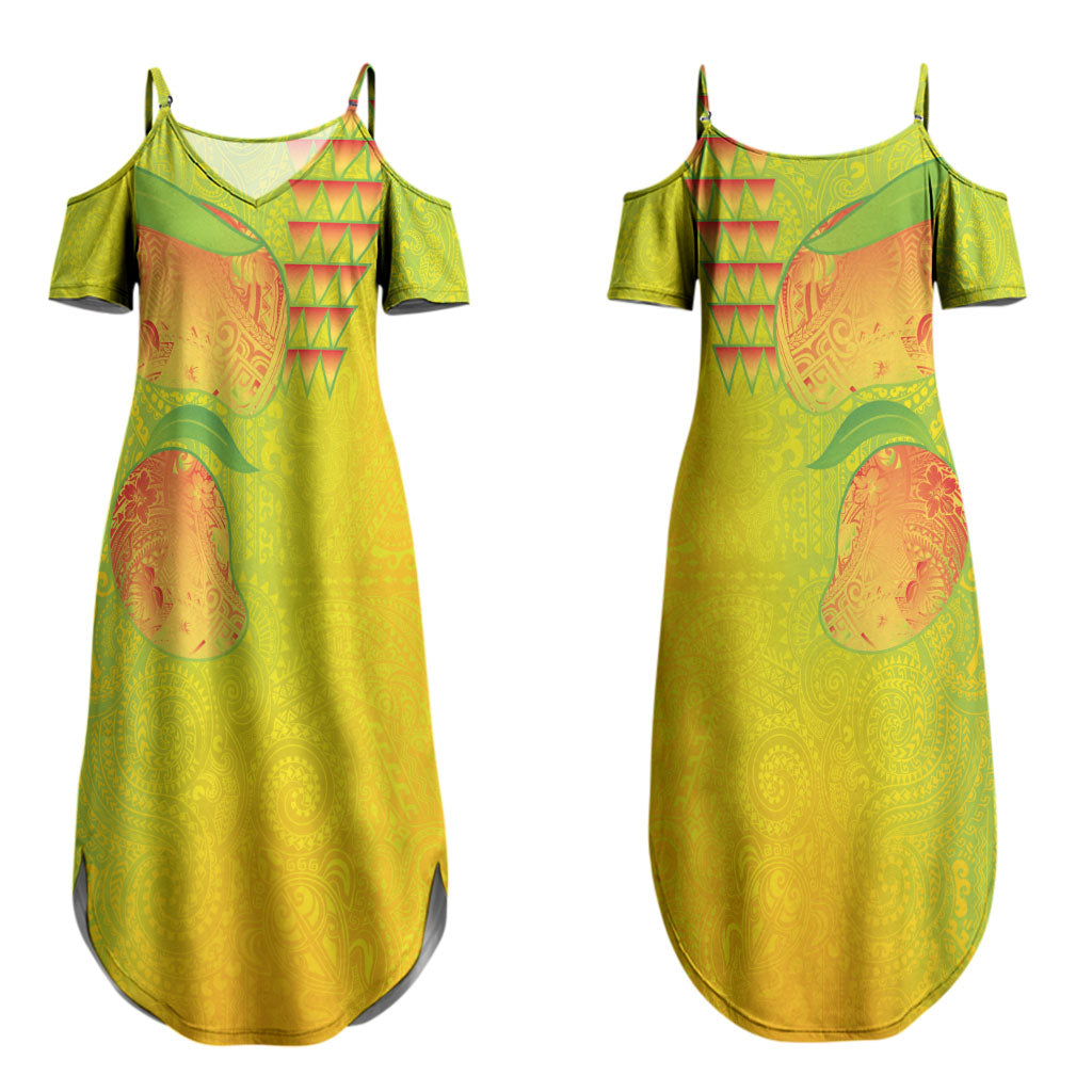 Hawaiian Mango Couples Matching Summer Maxi Dress and Hawaiian Shirt Polynesian Art Pattern and Kakau Tattoo LT03 - Polynesian Pride