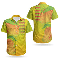 Hawaiian Mango Couples Matching Tank Maxi Dress and Hawaiian Shirt Polynesian Art Pattern and Kakau Tattoo LT03 - Polynesian Pride