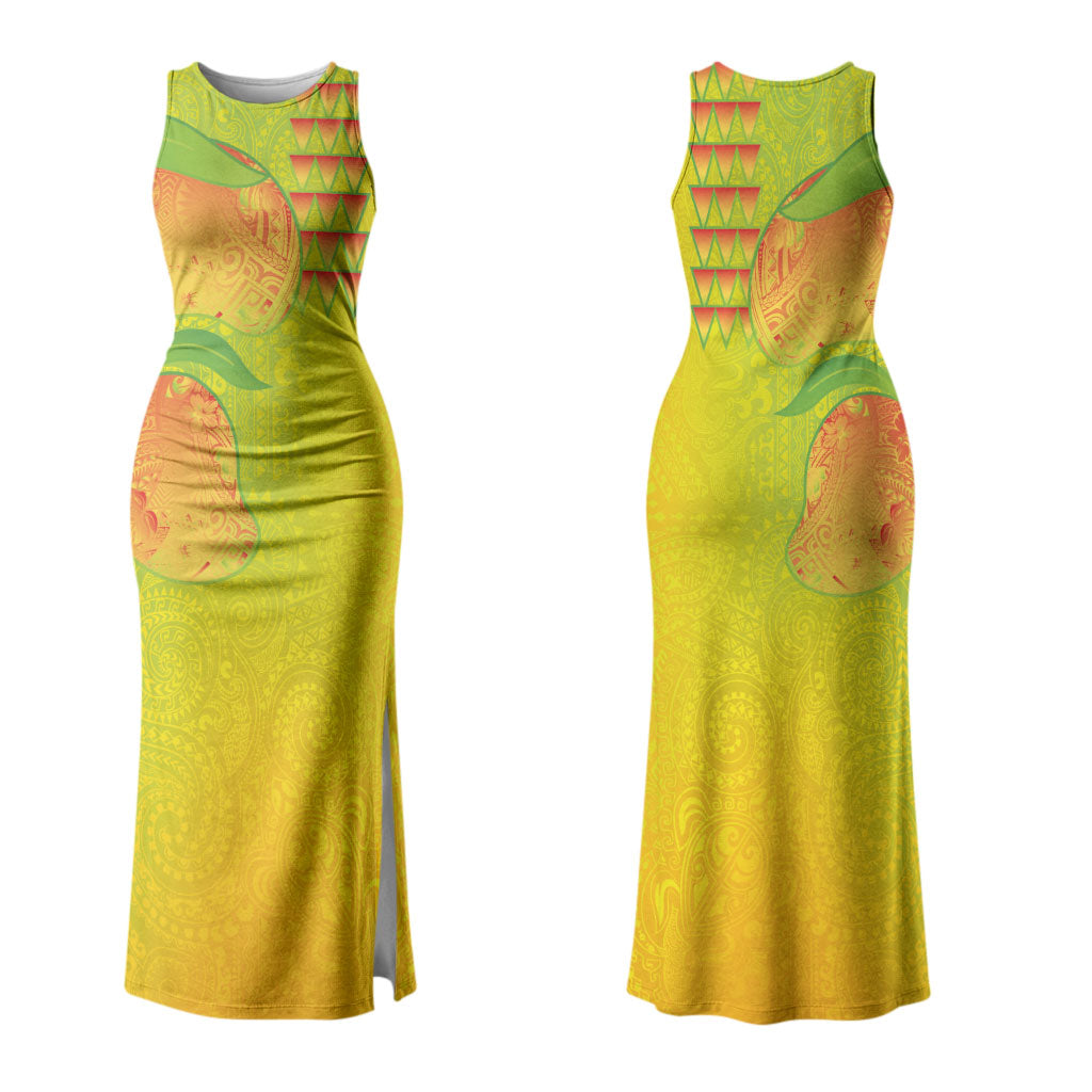 Hawaiian Mango Couples Matching Tank Maxi Dress and Hawaiian Shirt Polynesian Art Pattern and Kakau Tattoo LT03 - Polynesian Pride