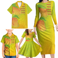 Hawaiian Mango Family Matching Long Sleeve Bodycon Dress and Hawaiian Shirt Polynesian Art Pattern and Kakau Tattoo LT03 - Polynesian Pride