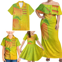 Hawaiian Mango Family Matching Off Shoulder Maxi Dress and Hawaiian Shirt Polynesian Art Pattern and Kakau Tattoo LT03 - Polynesian Pride