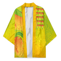 Hawaiian Mango Kimono Polynesian Art Pattern and Kakau Tattoo LT03 Unisex Yellow - Polynesian Pride