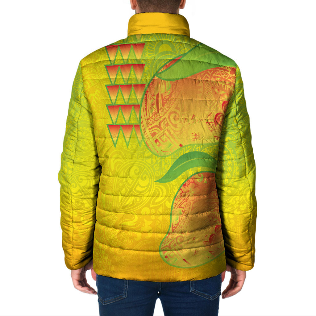Hawaiian Mango Padded Jacket Polynesian Art Pattern and Kakau Tattoo LT03 - Polynesian Pride