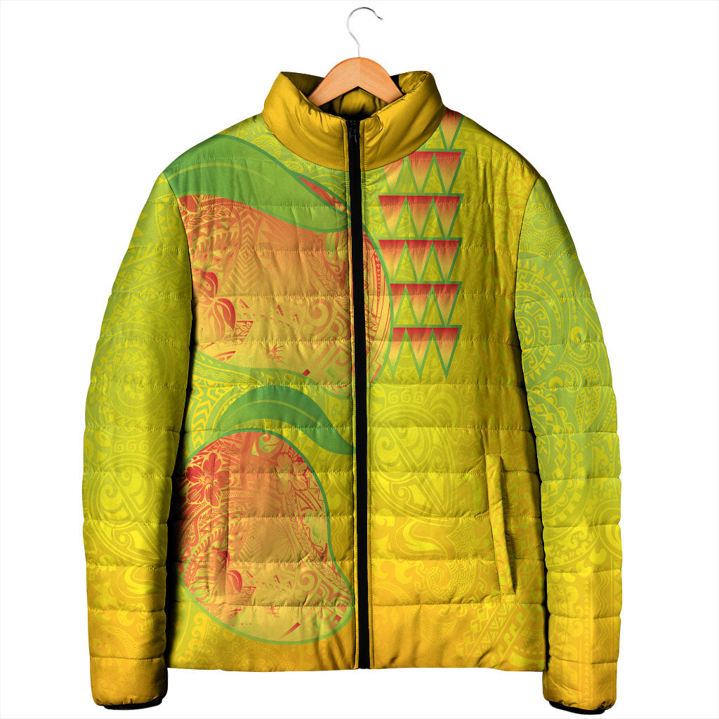 Hawaiian Mango Padded Jacket Polynesian Art Pattern and Kakau Tattoo LT03 - Polynesian Pride