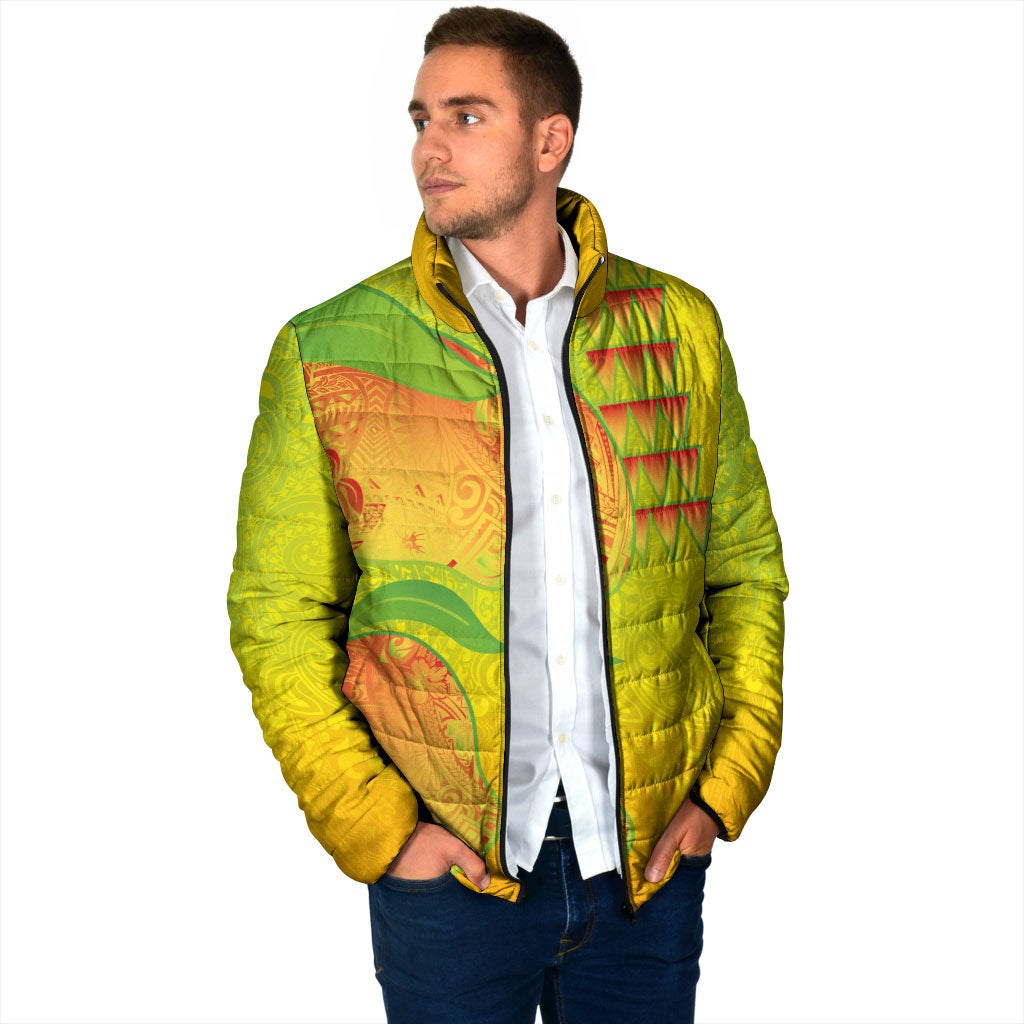 Hawaiian Mango Padded Jacket Polynesian Art Pattern and Kakau Tattoo LT03 - Polynesian Pride
