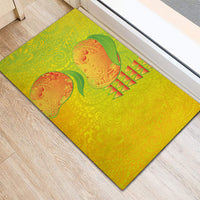 Hawaiian Mango Rubber Doormat Polynesian Art Pattern and Kakau Tattoo LT03 - Polynesian Pride