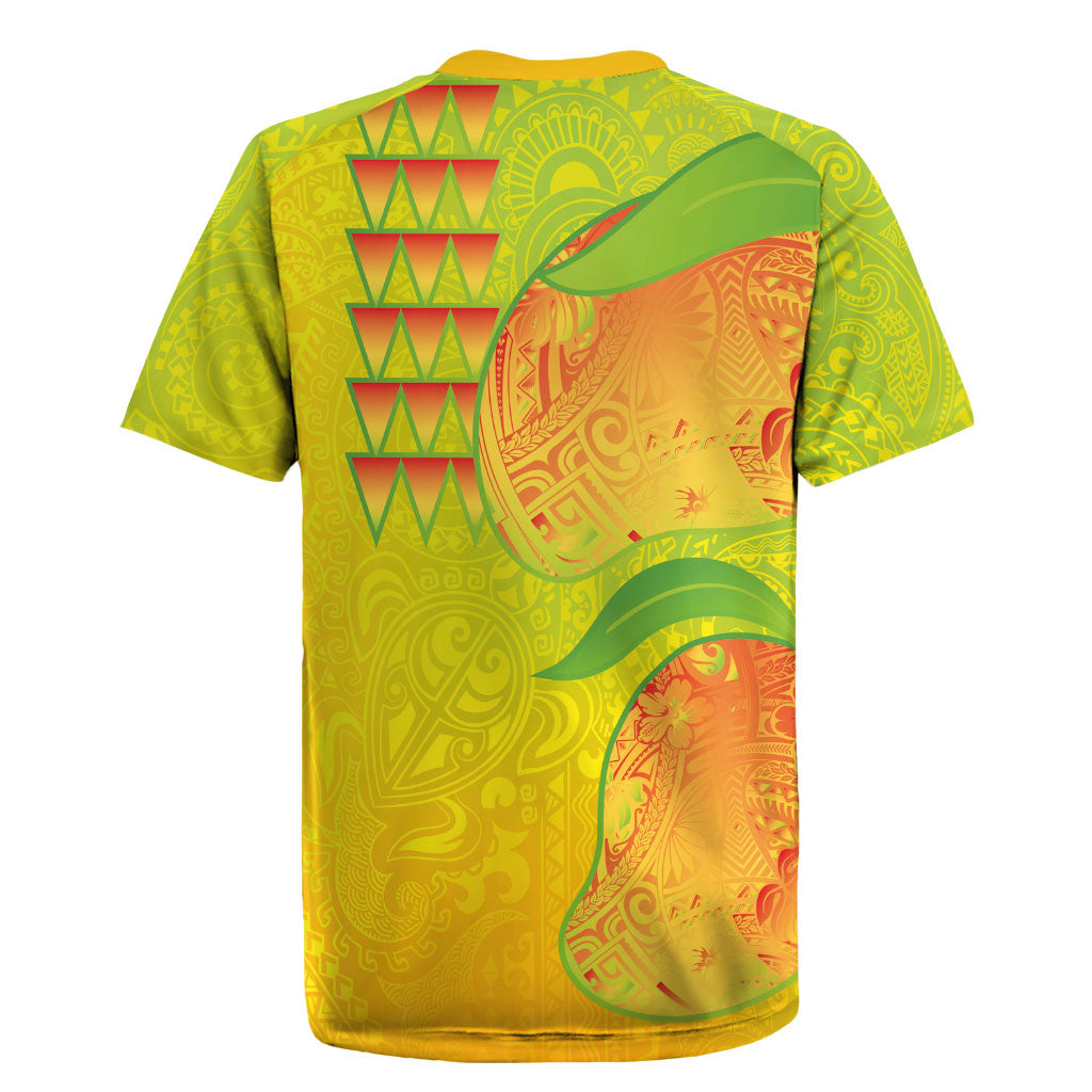 Hawaiian Mango Rugby Jersey Polynesian Art Pattern and Kakau Tattoo LT03 - Polynesian Pride