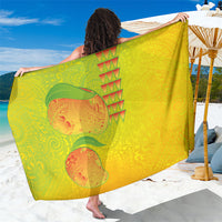Hawaiian Mango Sarong Polynesian Art Pattern and Kakau Tattoo LT03 One Size 44 x 66 inches Yellow - Polynesian Pride