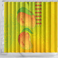 Hawaiian Mango Shower Curtain Polynesian Art Pattern and Kakau Tattoo LT03 - Polynesian Pride