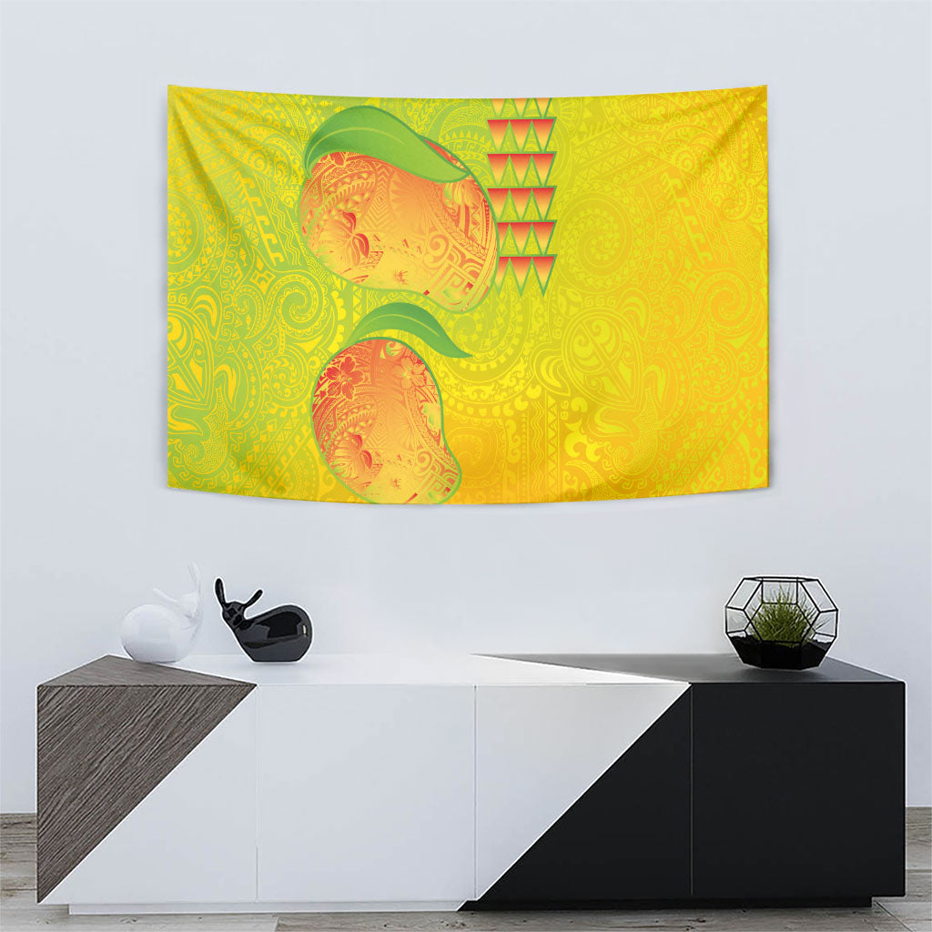 Hawaiian Mango Tapestry Polynesian Art Pattern and Kakau Tattoo LT03 - Polynesian Pride