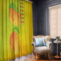 Hawaiian Mango Window Curtain Polynesian Art Pattern and Kakau Tattoo LT03 - Polynesian Pride