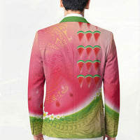 Hawaiian Watermelon Blazer with Kakau Art Tattoo LT03 - Polynesian Pride