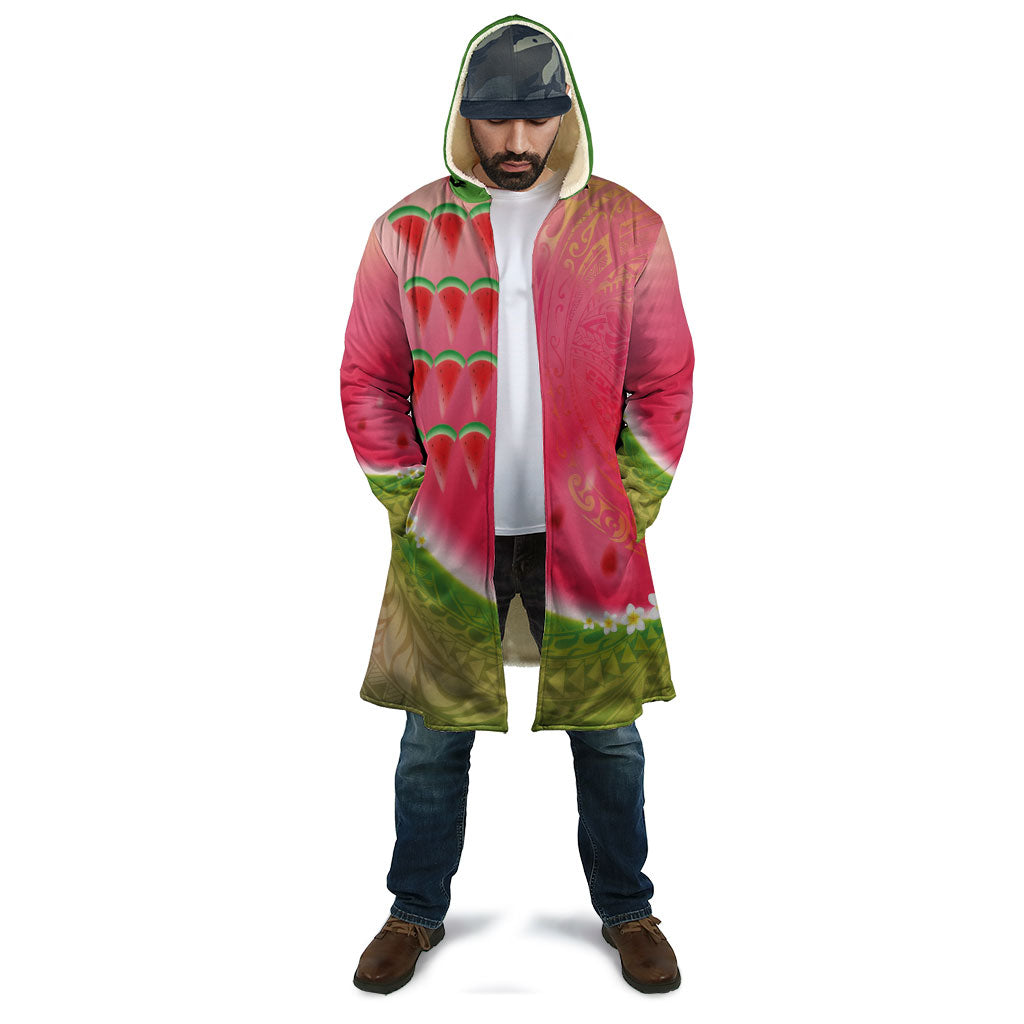 Hawaiian Watermelon Cloak with Kakau Art Tattoo LT03 - Polynesian Pride