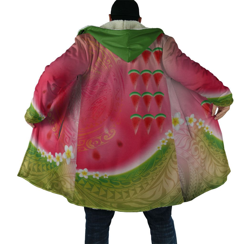 Hawaiian Watermelon Cloak with Kakau Art Tattoo LT03 - Polynesian Pride