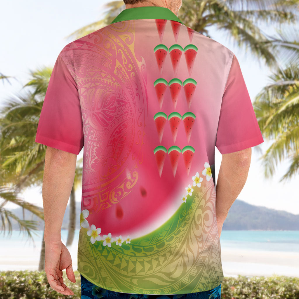Hawaiian Watermelon Hawaiian Shirt with Kakau Art Tattoo LT03 - Polynesian Pride