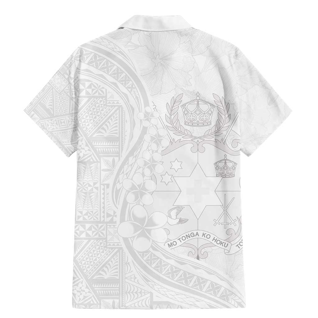 Tonga Faka Sepitema Family Matching Mermaid Dress and Hawaiian Shirt Ngatu Pattern with Plumeria and Hibiscus