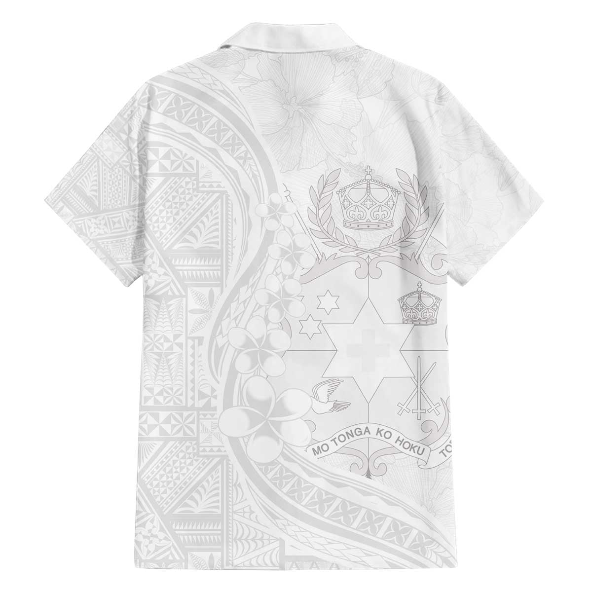 Tonga Faka Sepitema Family Matching Off The Shoulder Long Sleeve Dress and Hawaiian Shirt Ngatu Pattern with Plumeria and Hibiscus