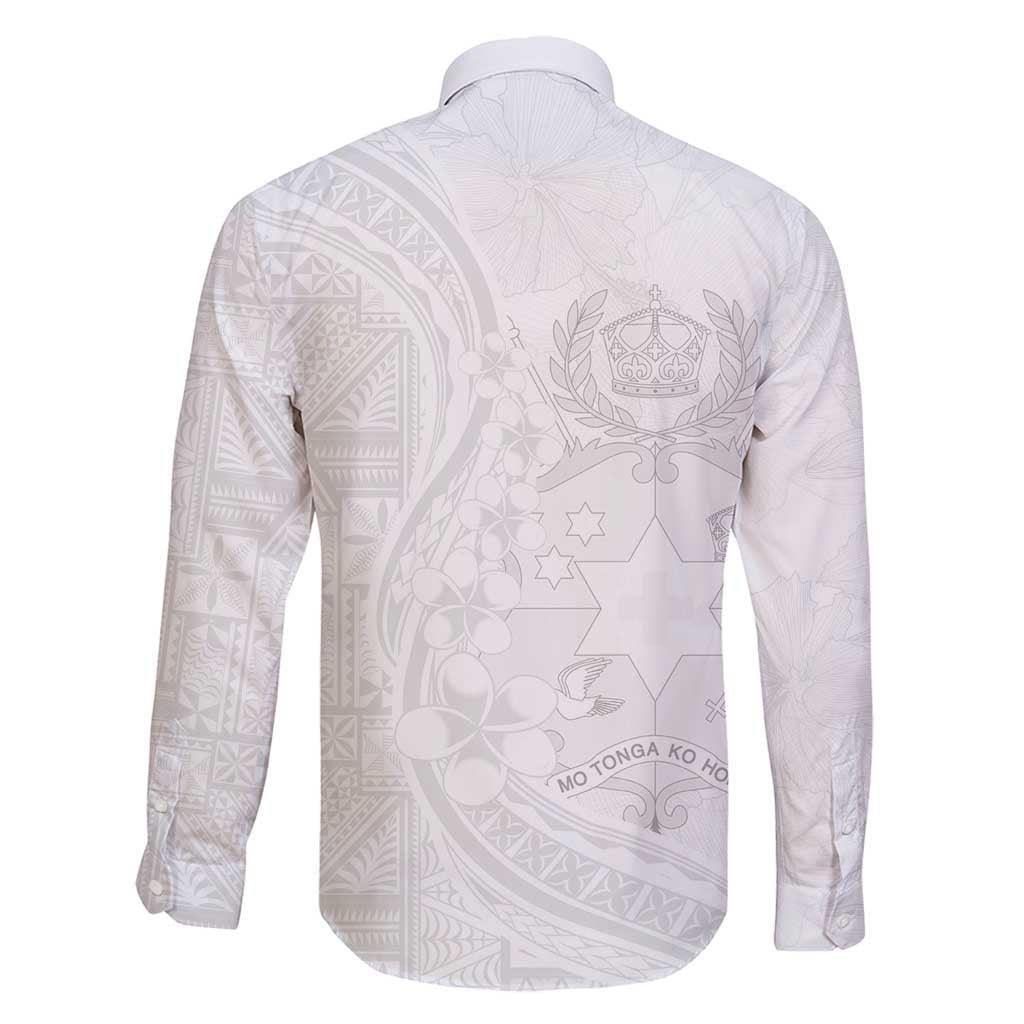 Tonga Faka Sepitema Family Matching Tank Maxi Dress and Hawaiian Shirt Ngatu Pattern with Plumeria and Hibiscus