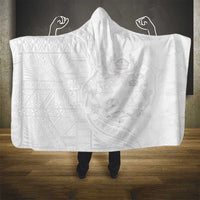 Tonga Faka Sepitema Hooded Blanket Ngatu Pattern with Plumeria and Hibiscus