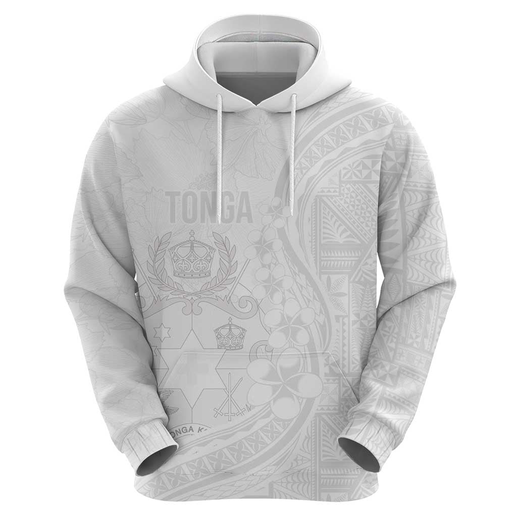 Tonga Faka Sepitema Zip Hoodie Ngatu Pattern with Plumeria and Hibiscus