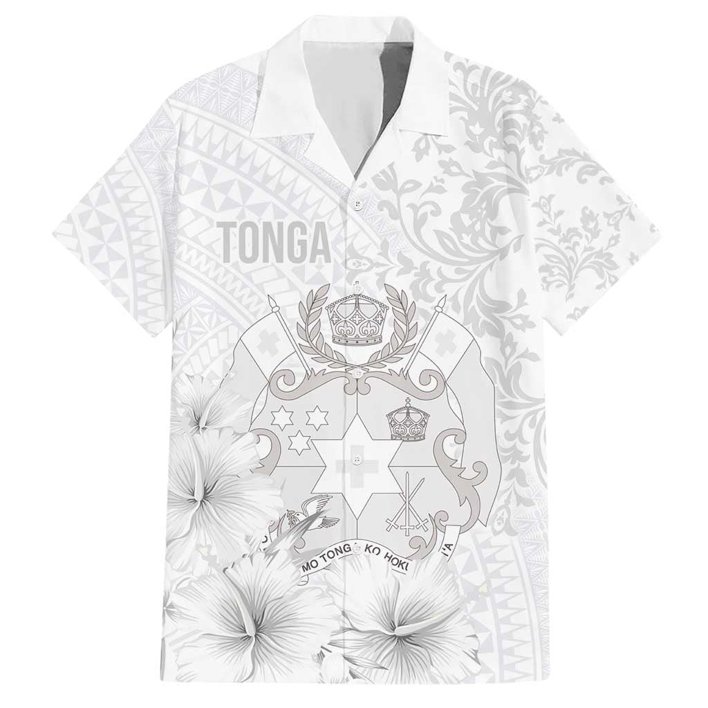 Tonga Faka Sepitema Family Matching Short Sleeve Bodycon Dress and Hawaiian Shirt Ngatu and Floral Pattern with Blooming Hibiscus