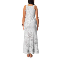 Tonga Faka Sepitema Family Matching Tank Maxi Dress and Hawaiian Shirt Ngatu and Floral Pattern with Blooming Hibiscus