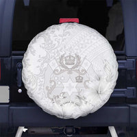 Tonga Faka Sepitema Spare Tire Cover Ngatu and Floral Pattern with Blooming Hibiscus LT03 - Polynesian Pride