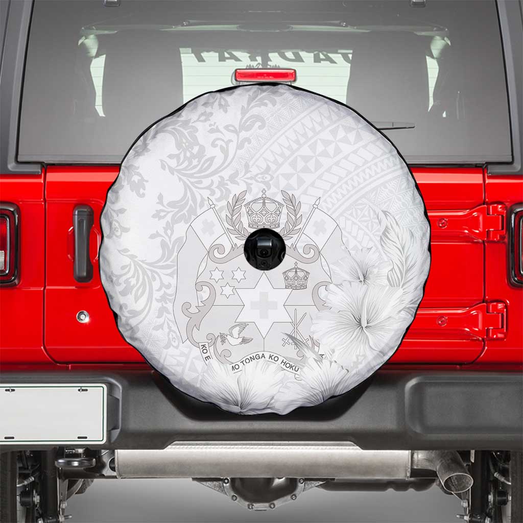 Tonga Faka Sepitema Spare Tire Cover Ngatu and Floral Pattern with Blooming Hibiscus LT03 - Polynesian Pride