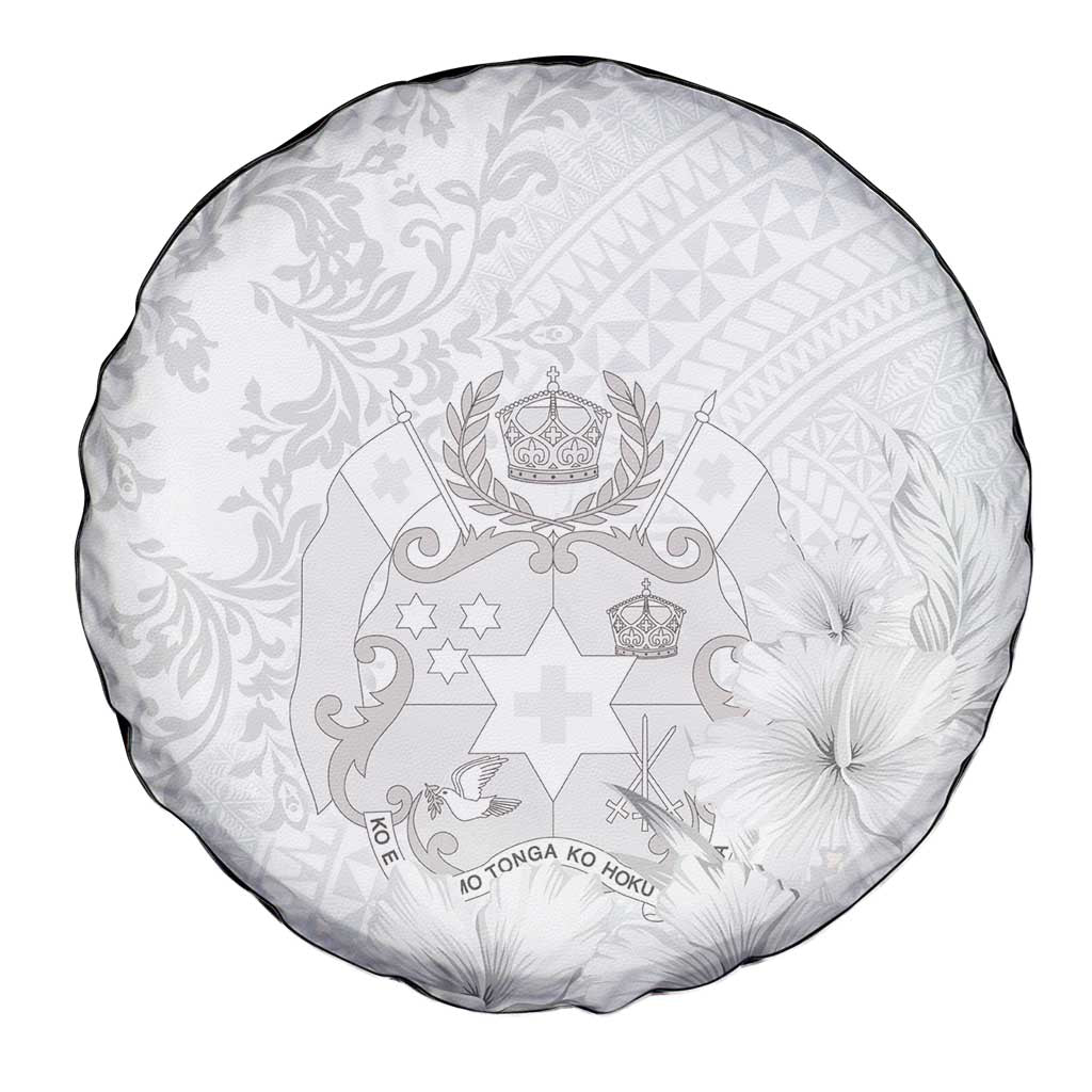 Tonga Faka Sepitema Spare Tire Cover Ngatu and Floral Pattern with Blooming Hibiscus LT03 - Polynesian Pride