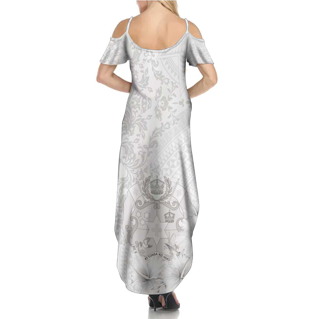 Tonga Faka Sepitema Summer Maxi Dress Ngatu and Floral Pattern with Blooming Hibiscus LT03 - Polynesian Pride