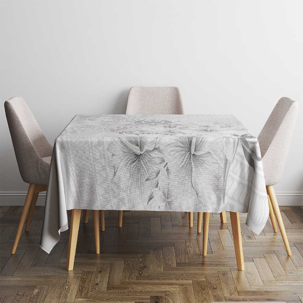 Tonga Faka Sepitema Tablecloth Ngatu and Floral Pattern with Blooming Hibiscus LT03 - Polynesian Pride