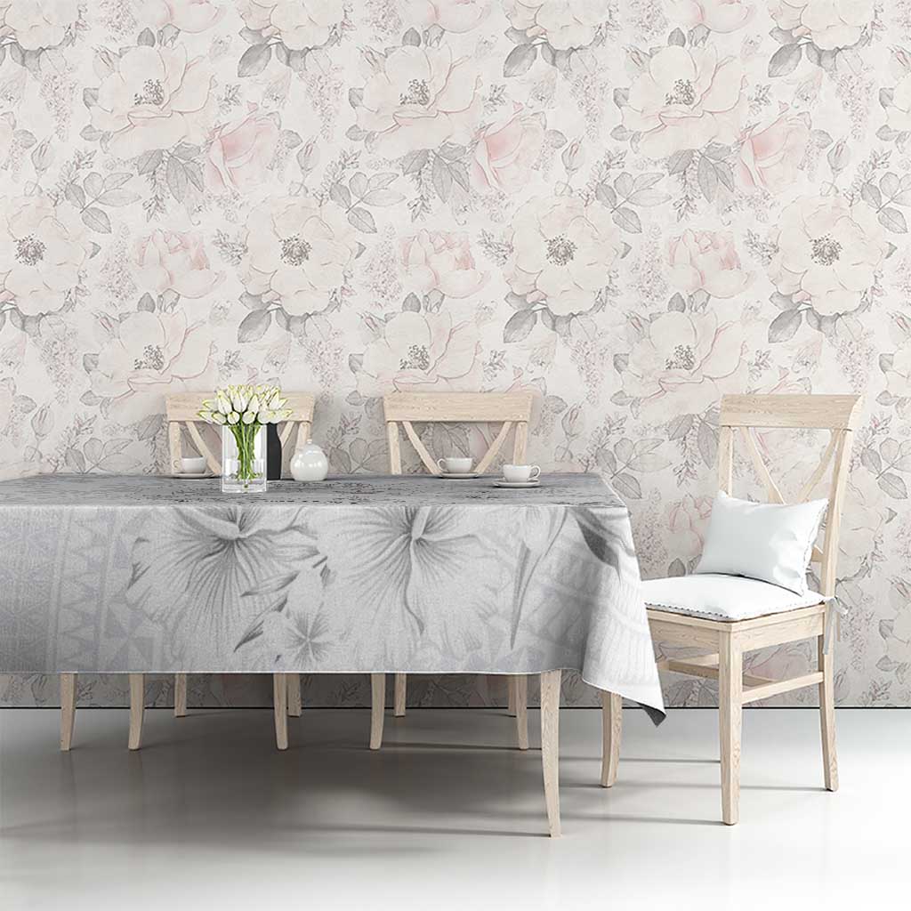 Tonga Faka Sepitema Tablecloth Ngatu and Floral Pattern with Blooming Hibiscus LT03 - Polynesian Pride
