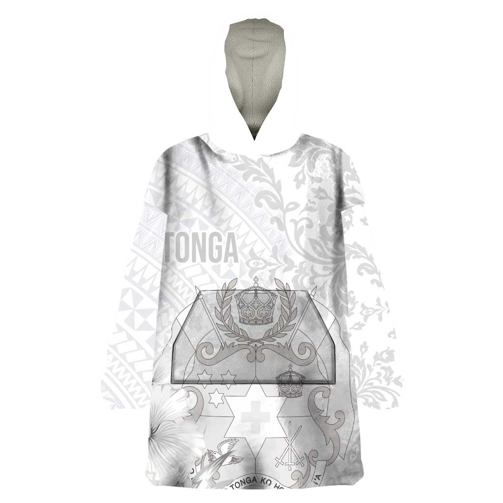 Tonga Faka Sepitema Wearable Blanket Hoodie Ngatu and Floral Pattern with Blooming Hibiscus