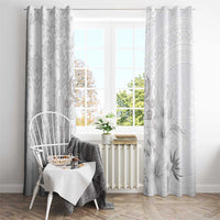 Tonga Faka Sepitema Window Curtain Ngatu and Floral Pattern with Blooming Hibiscus LT03 - Polynesian Pride