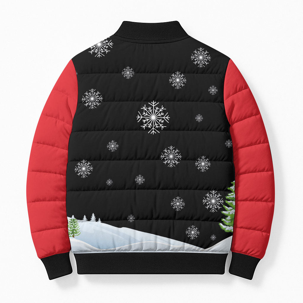 Polynesian Santa Claus Costume Funny Bomber Puffer Jacket LT03 - Polynesian Pride
