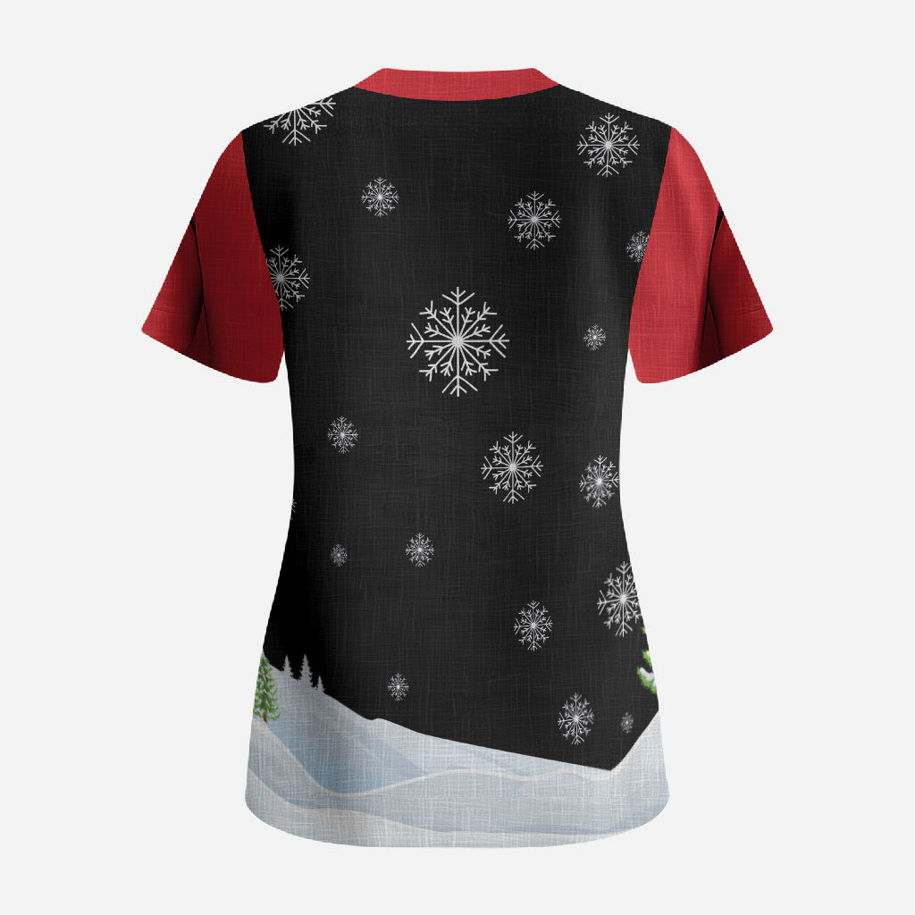 Polynesian Santa Claus Costume Funny Scrub Top LT03 - Polynesian Pride